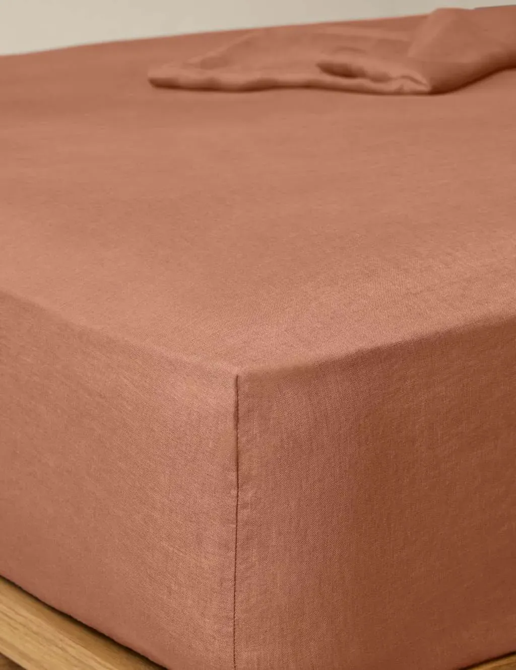 Pure Linen Deep Fitted Sheet - Dark Camel, Linen product