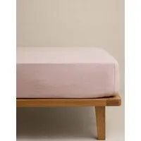 Pure Linen Deep Fitted Sheet - Pink alternate view