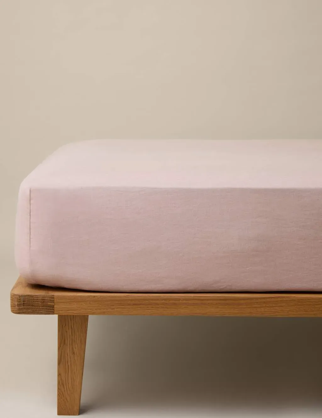 Pure Linen Deep Fitted Sheet - Pink product