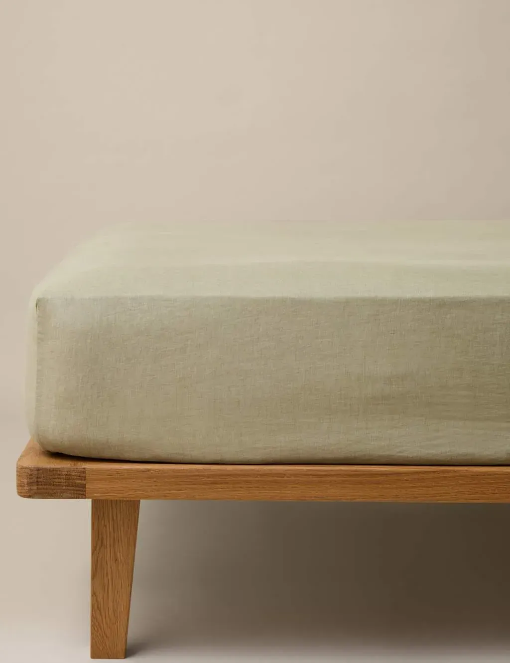 Pure Linen Deep Fitted Sheet - Soft Khaki, Linen product
