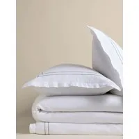 Pure Linen Embroidered Bedding Set - Blue alternate view