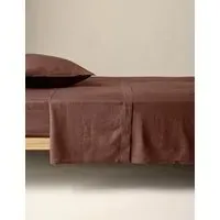 Pure Linen Flat Sheet - Chestnut, Linen alternate view