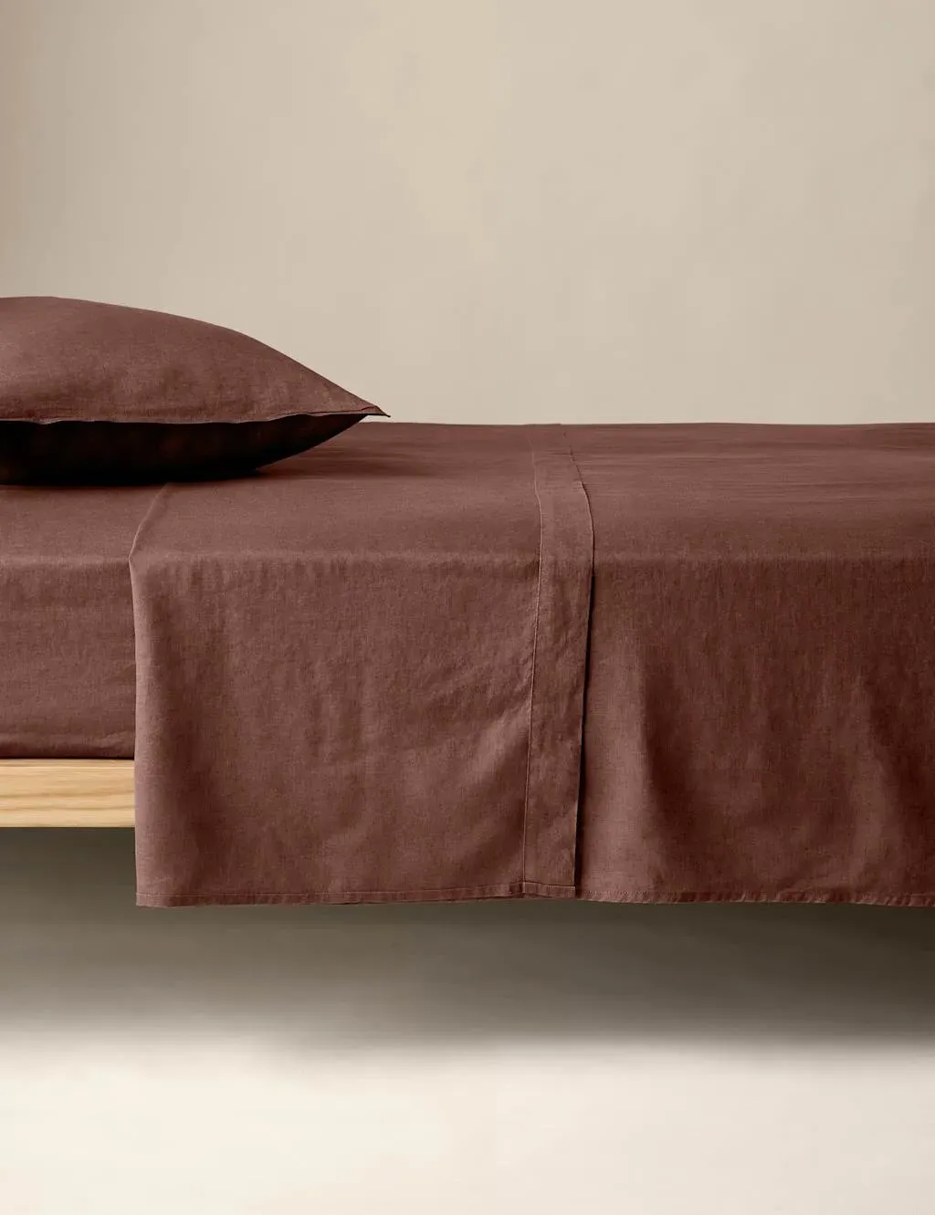 Pure Linen Flat Sheet - Chestnut, Linen product