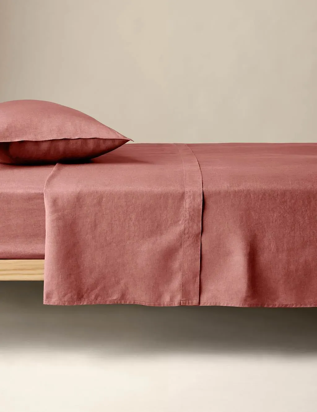 Pure Linen Flat Sheet - Clay product