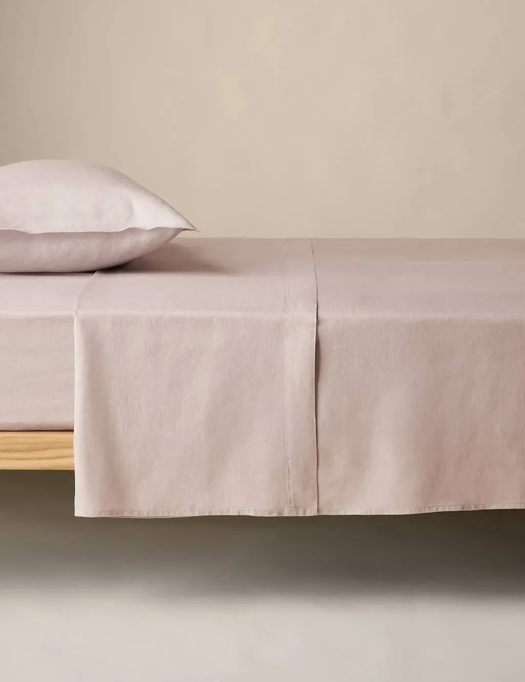 Pure Linen Flat Sheet - Soft Pink, Linen product