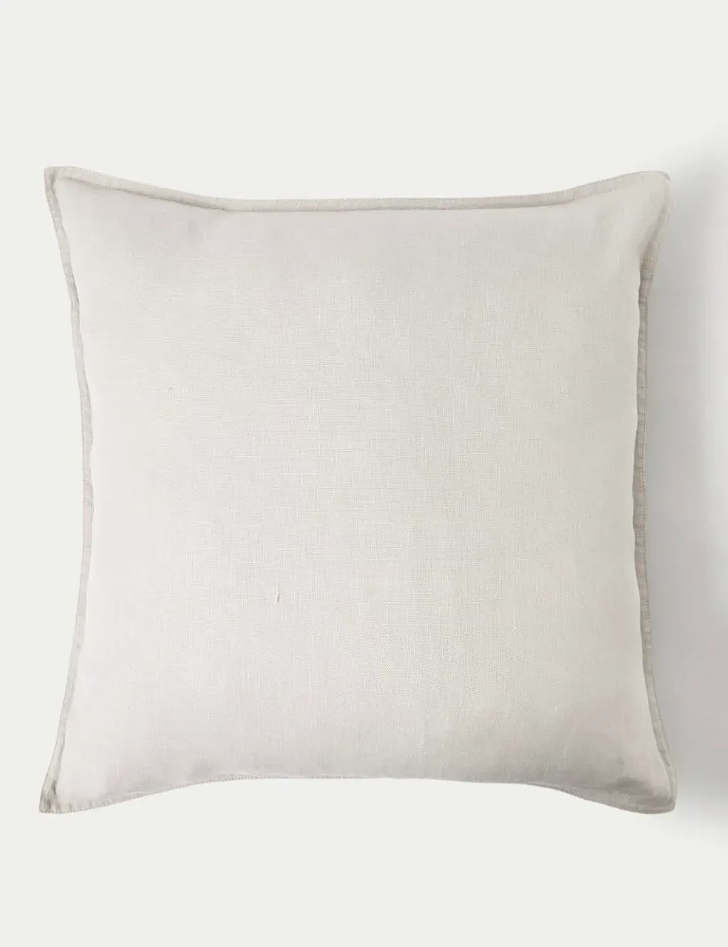 Pure Linen Square Cushion with Flange Trim - Grey product