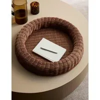 Rattan Large Round Coffee Table Tray - Brown alternate view