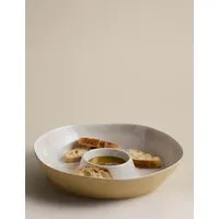 Reactive Glaze Picnic Chip & Dip Bowl - Natural, Melamine alternate view