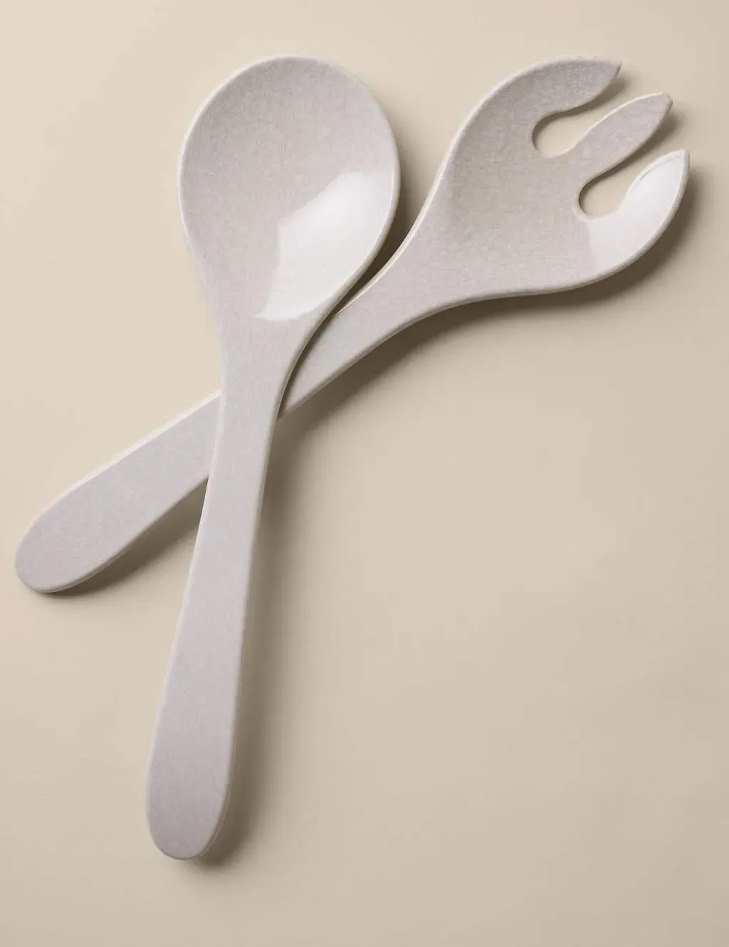 Reactive Glaze Picnic Salad Servers - Natural, Melamine product