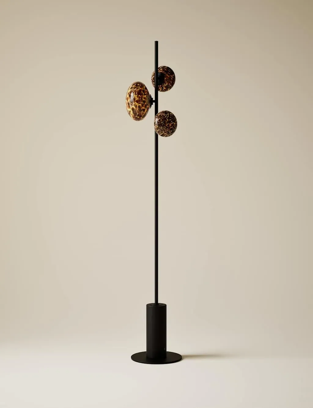 Rechargeable Tortoiseshell 3 Light Floor Lamp - Black product