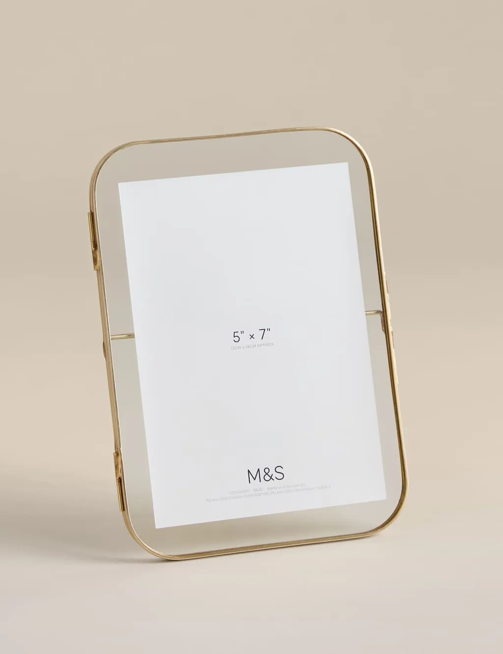 Rounded 5x7 Inch Photo Frame - Gold, Metal product