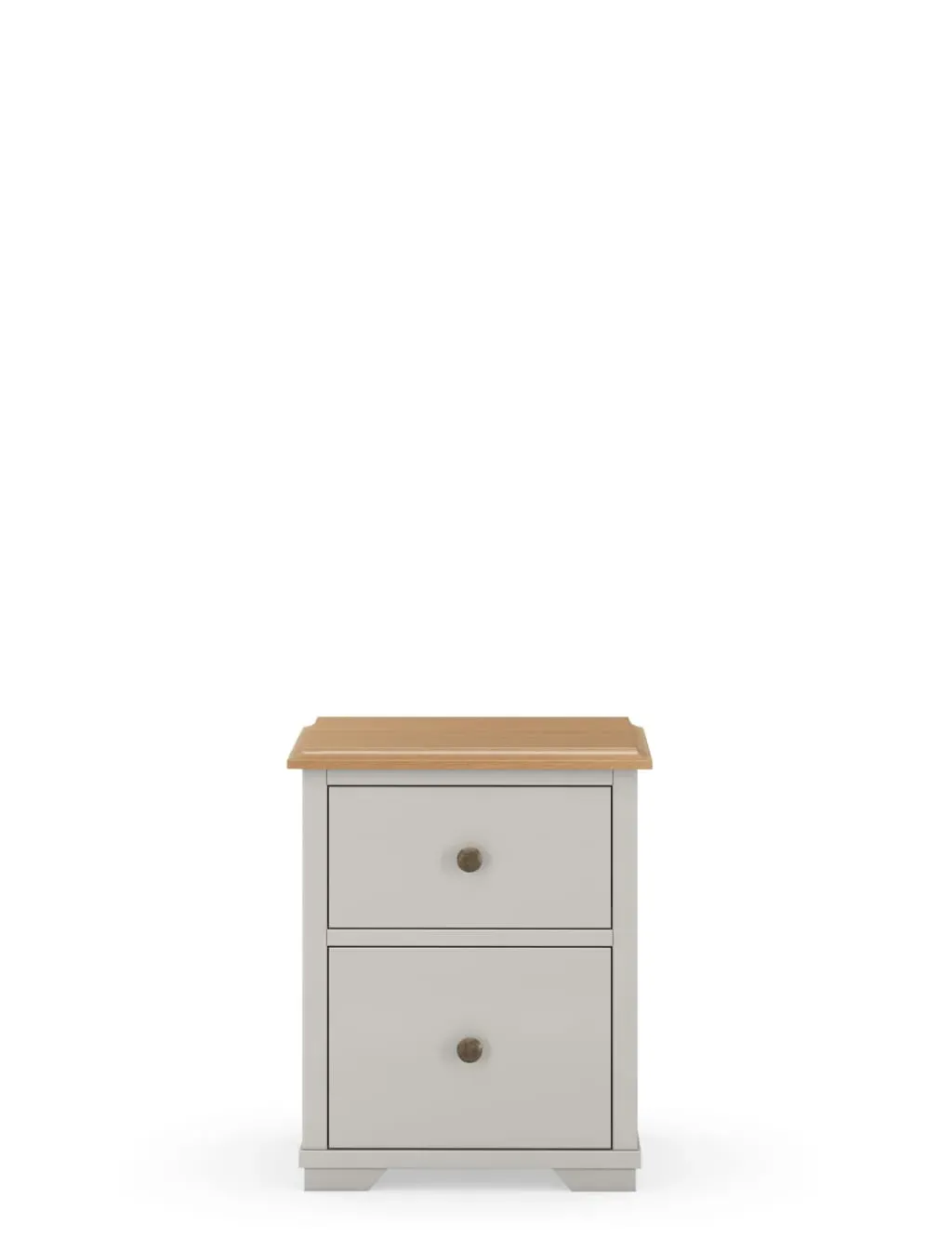 Sandbanks 2 Drawer Bedside Table - Grey, Pine product