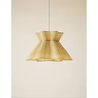 Scallop Pleated Easy Fit Ceiling Lamp Shade - Cream, Fabric alternate view
