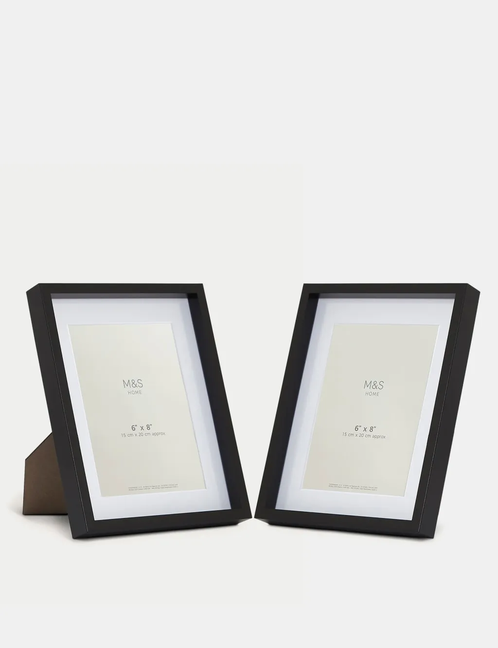 Set of 2 6x8 Inch Photo Frames - Black, Wood-Effect product