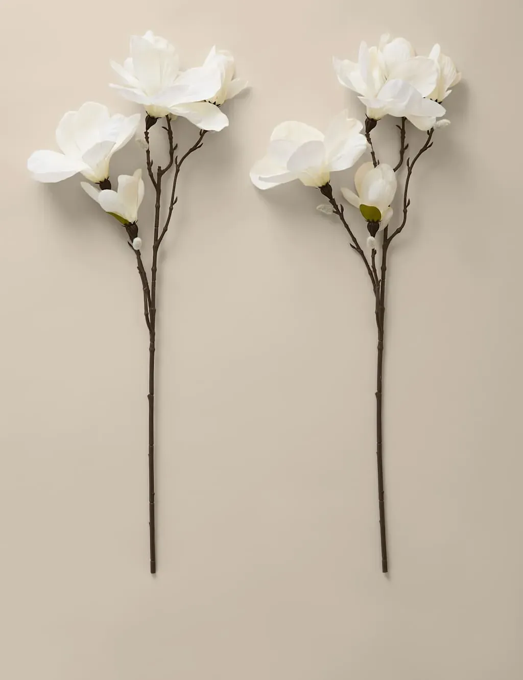 Set of 2 Artificial Magnolia Single Stems - White Mix product