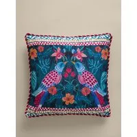 Set of 2 Bird Outdoor Square Cushions - Blue Mix alternate view