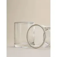 Set of 2 Contrast Rim Tumblers - White, Glass alternate view