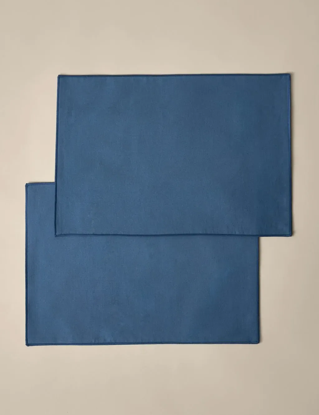 Set of 2 Embroidered Edge Placemats - Chambray, Cotton Linen product
