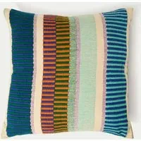 Set of 2 Square Stripe Outdoor Cushions - Multi, Cotton alternate view