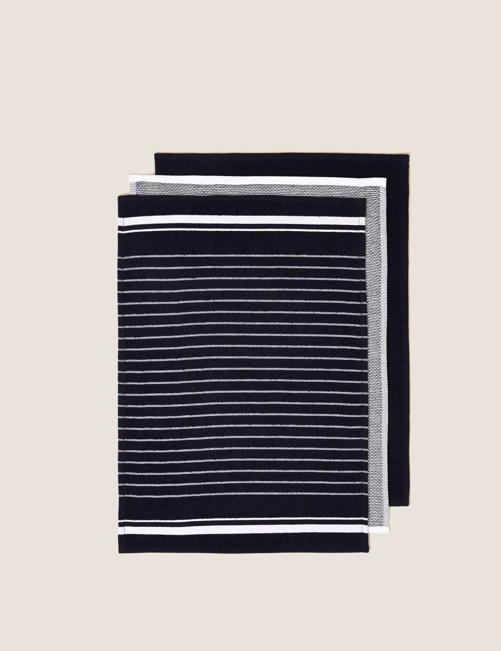 Set of 3 Cotton Rich Tea Towels - Blue product