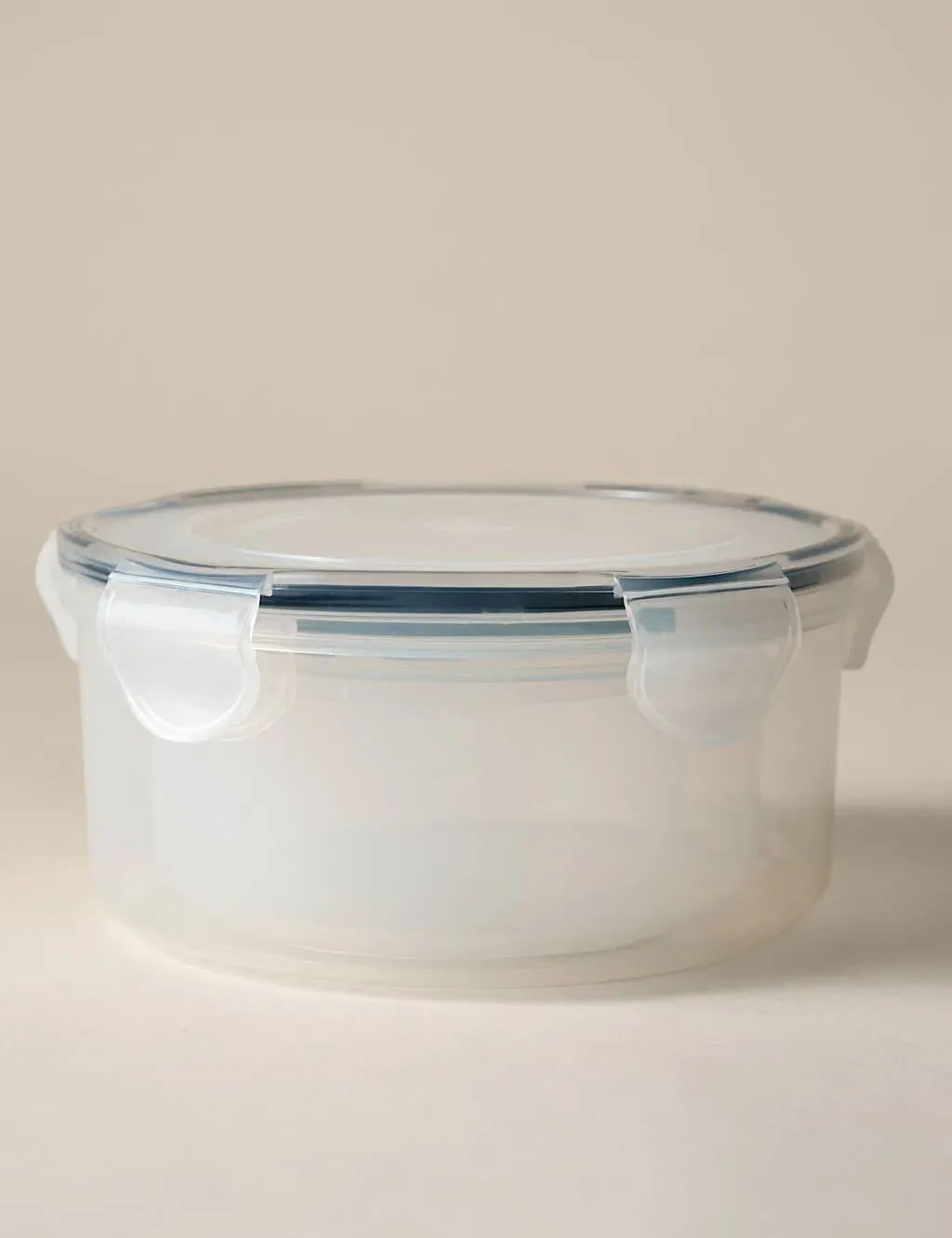 Set of 3 Round Clip Storage Containers - Black, Plastic product