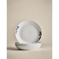 Set of 4 Cherry Blossom Pasta Bowls - Blue, Fine China alternate view