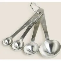 Set of 4 Measuring Spoons - Silver, Stainless Steel alternate view