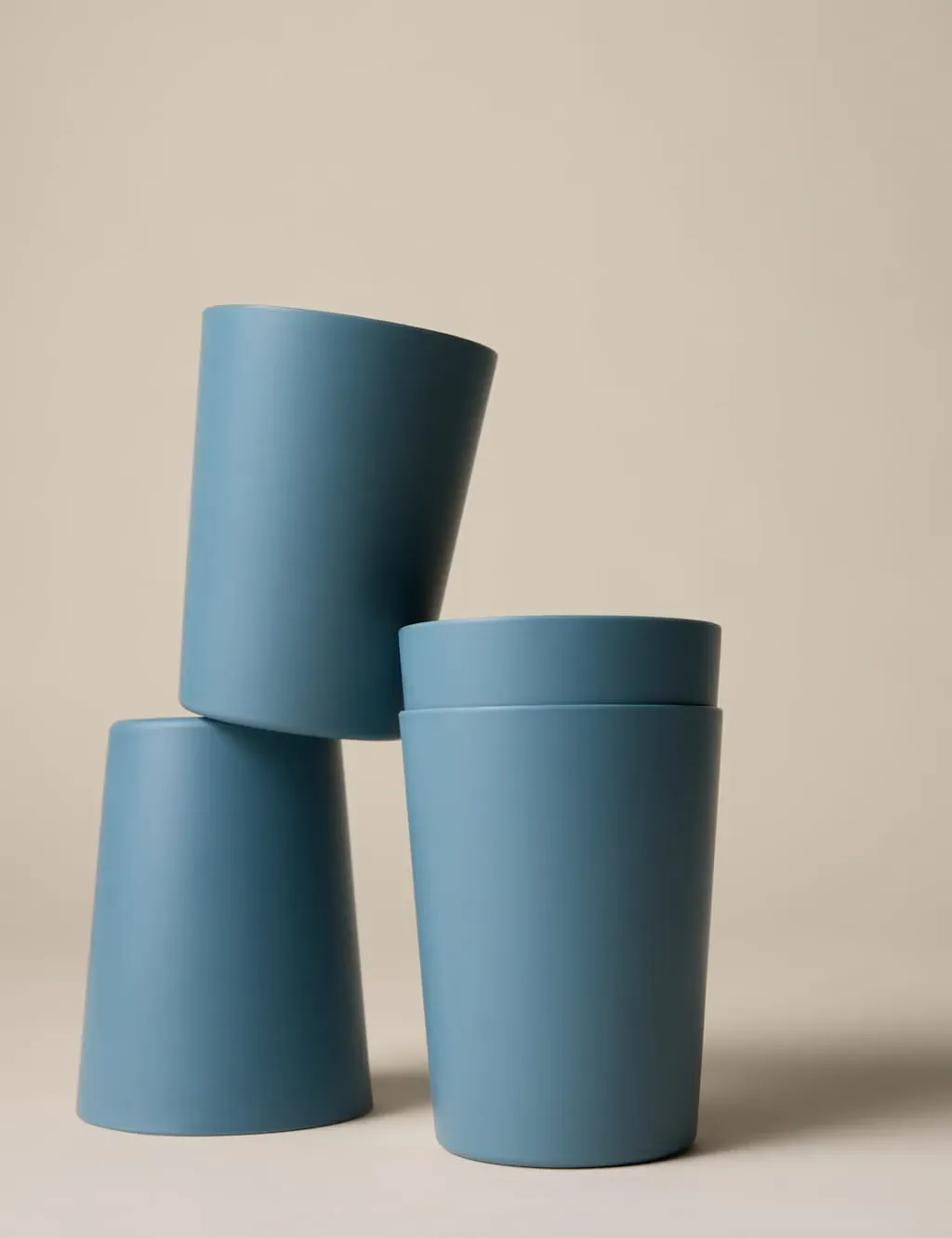 Set of 4 Picnic Tumblers - Blue, Plastic product