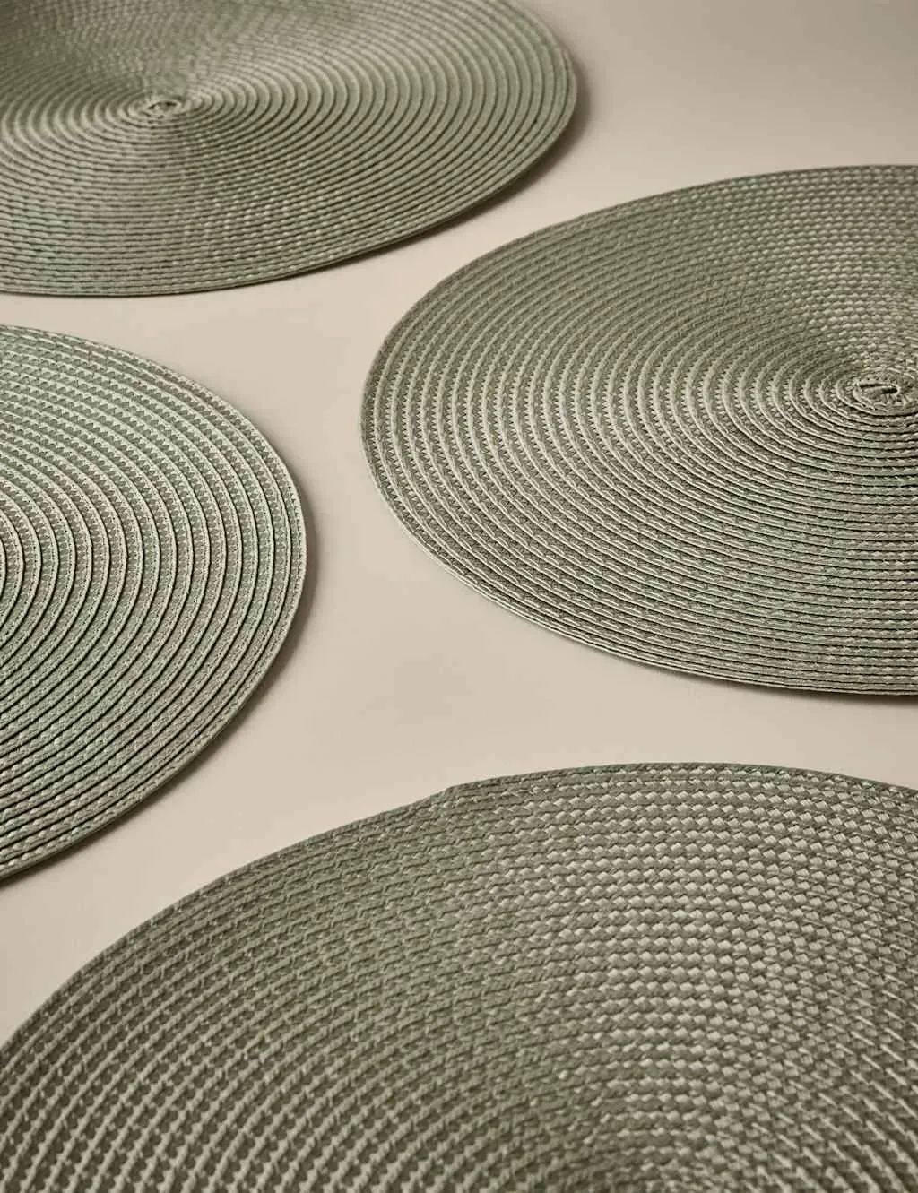 Set of 4 Round Woven Placemats - Sage, Seagrass product