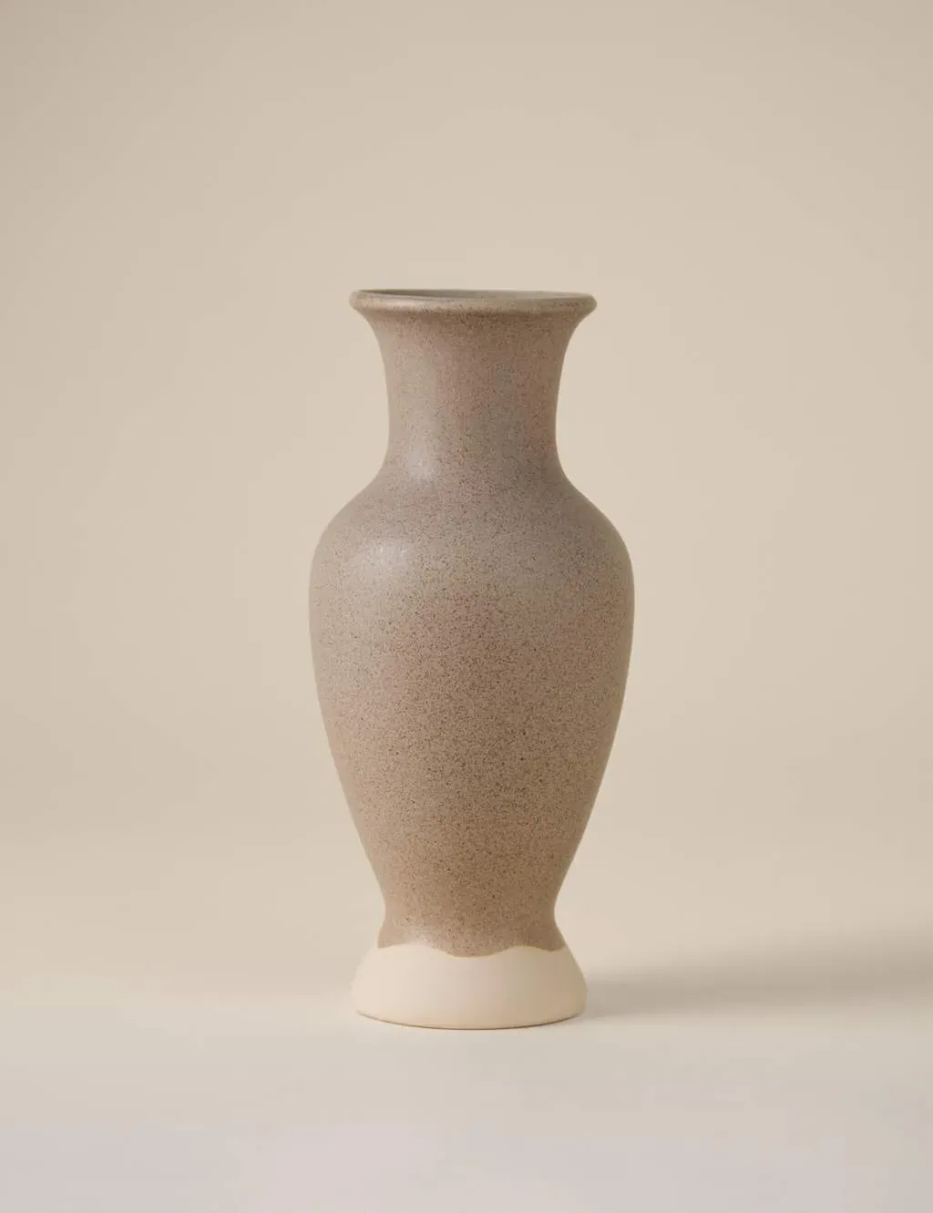 Shaped Dipped Ceramic Vase - Soft White product