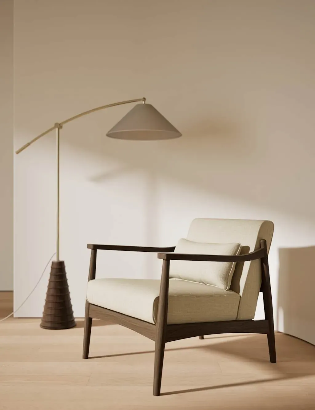 Sherwood Accent Chair - Natural, Solid Oak product