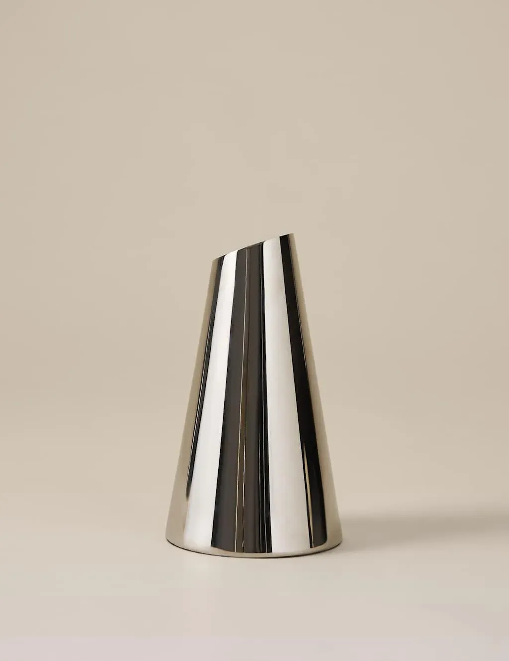 Small Conical Vase - Chrome product