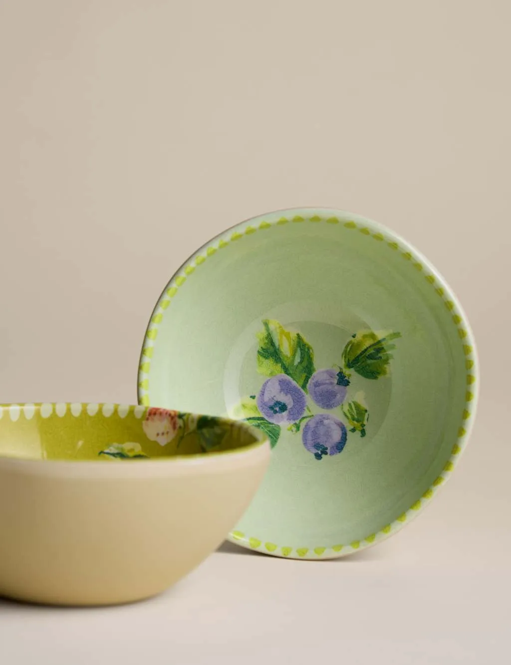 Spring Meadow Set of 2 Nibble Bowls - Green Mix, Melamine product