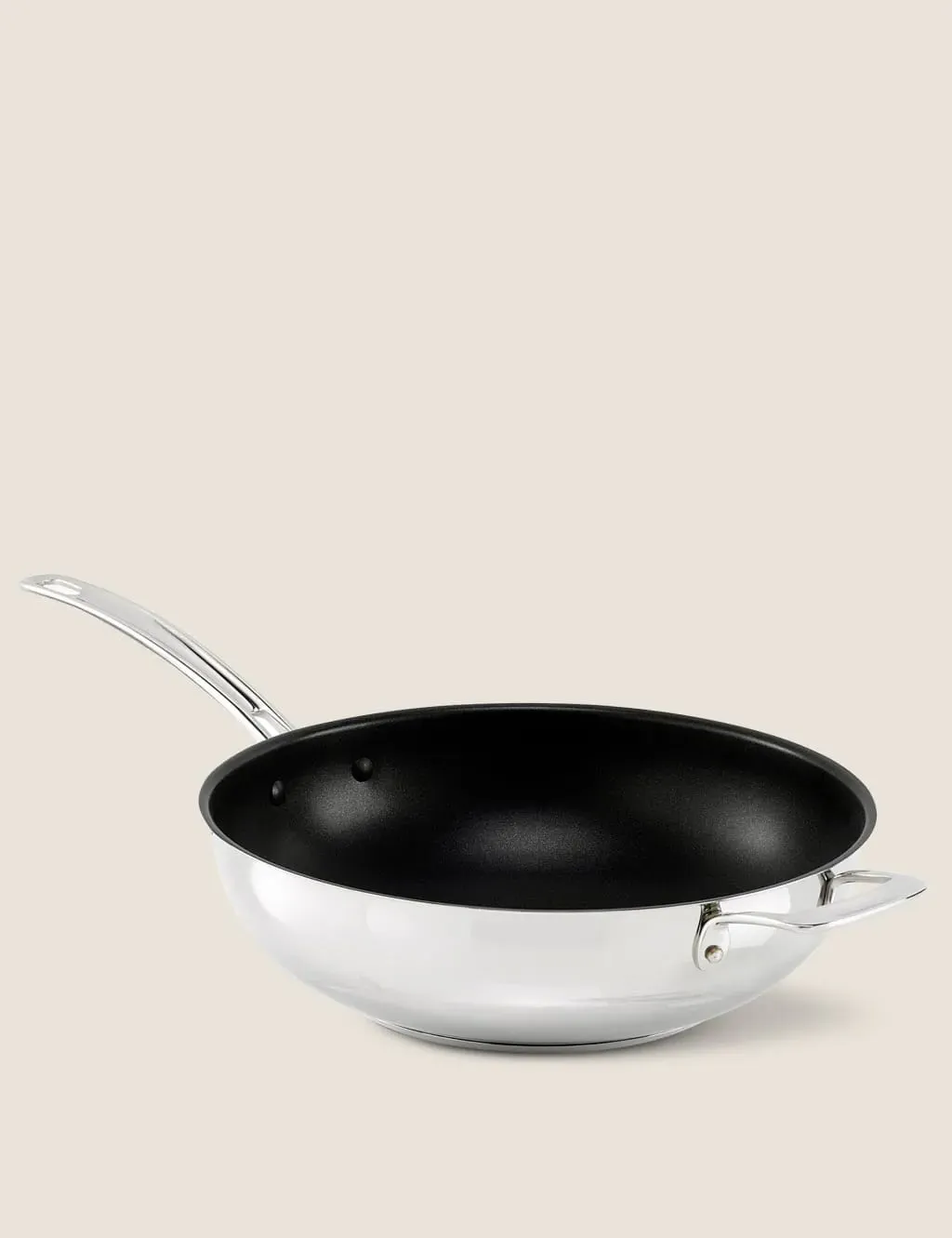 Stainless Steel 30cm Large Wok - Silver product