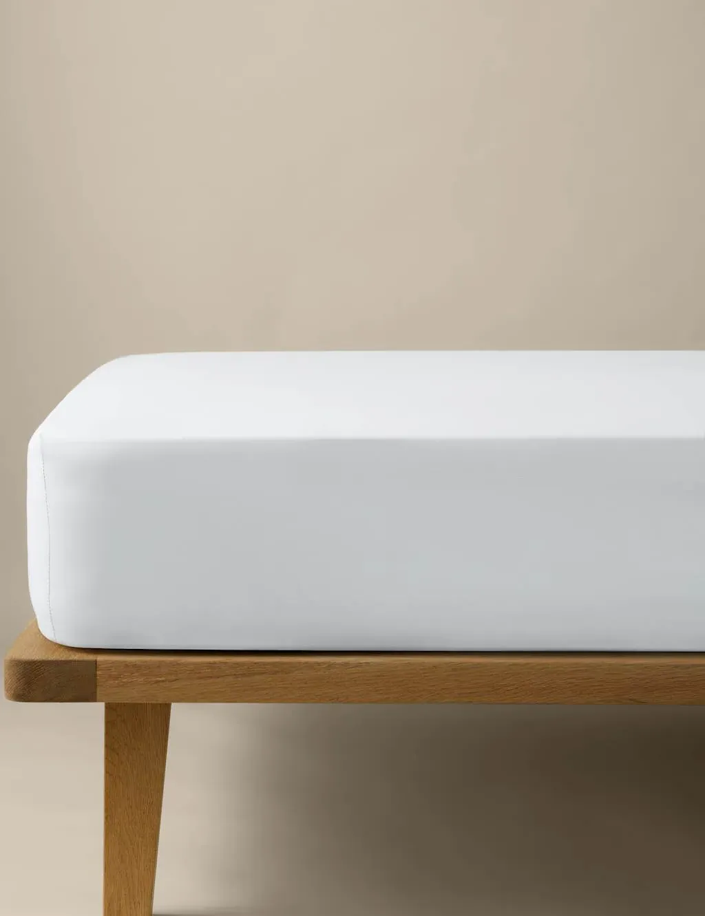StayNew Cotton Blend Non-Iron Fitted Sheet - White product