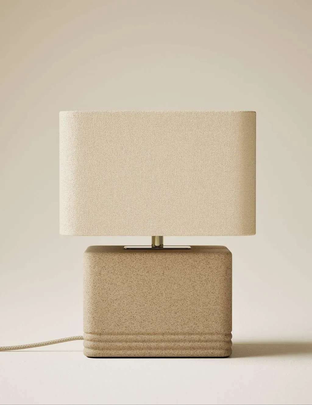 Stone Effect Ceramic Table Lamp - Brown product