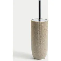 Stone Effect Toilet Brush Holder - Natural, Resin alternate view