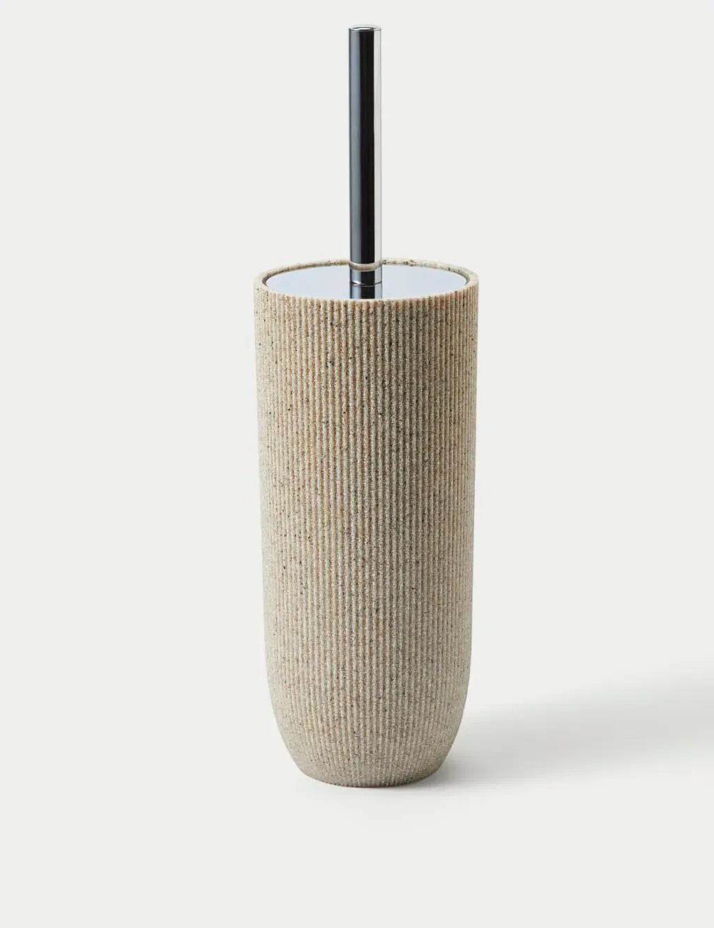 Stone Effect Toilet Brush Holder - Natural, Resin product