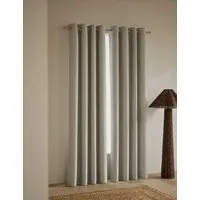 Textured Herringbone Eyelet Curtains - Neutral Brown alternate view