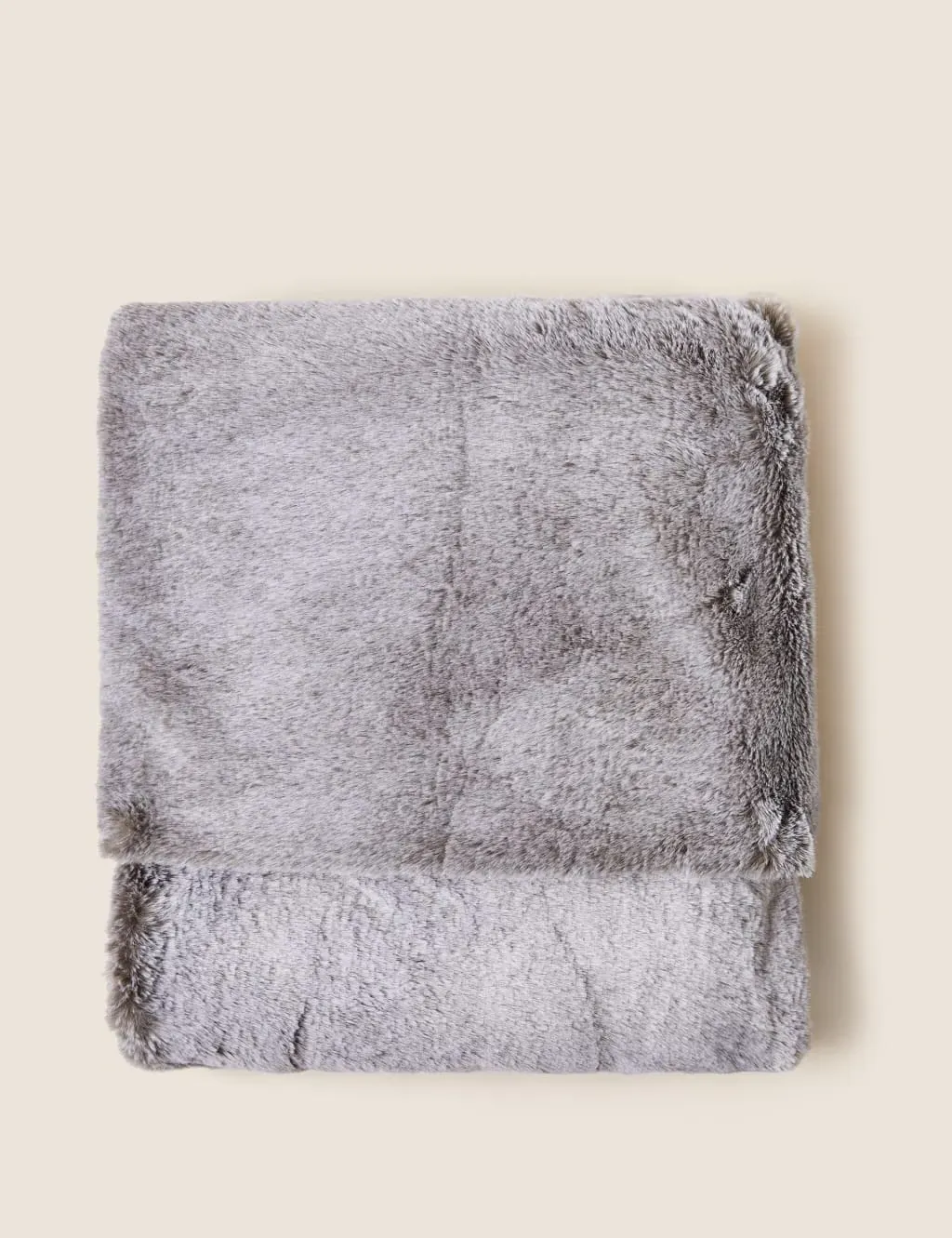 Tipped Faux Fur Throw - Grey product