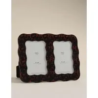 Tortoiseshell Double Photo Frame 4x6 inch - Multi alternate view