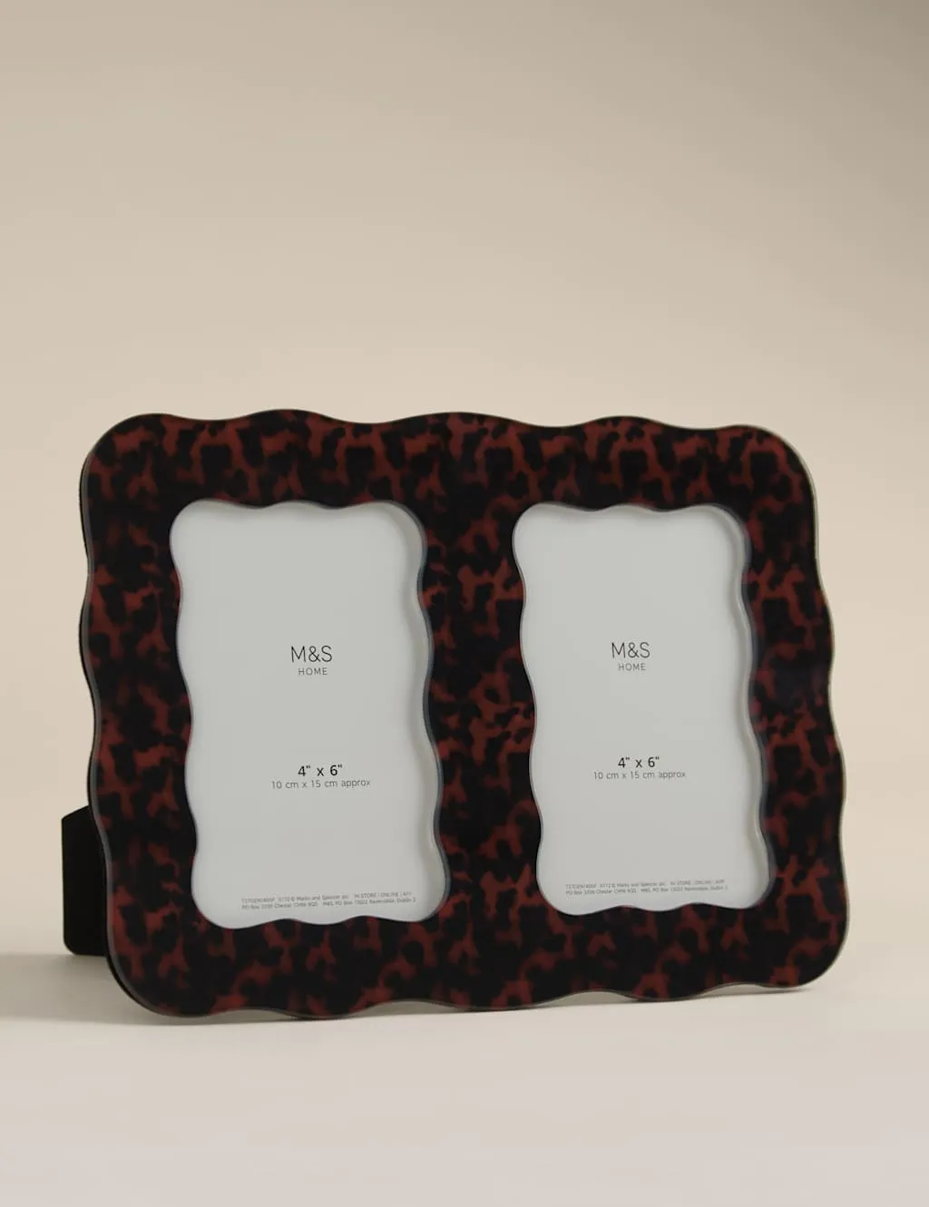 Tortoiseshell Double Photo Frame 4x6 inch - Multi product