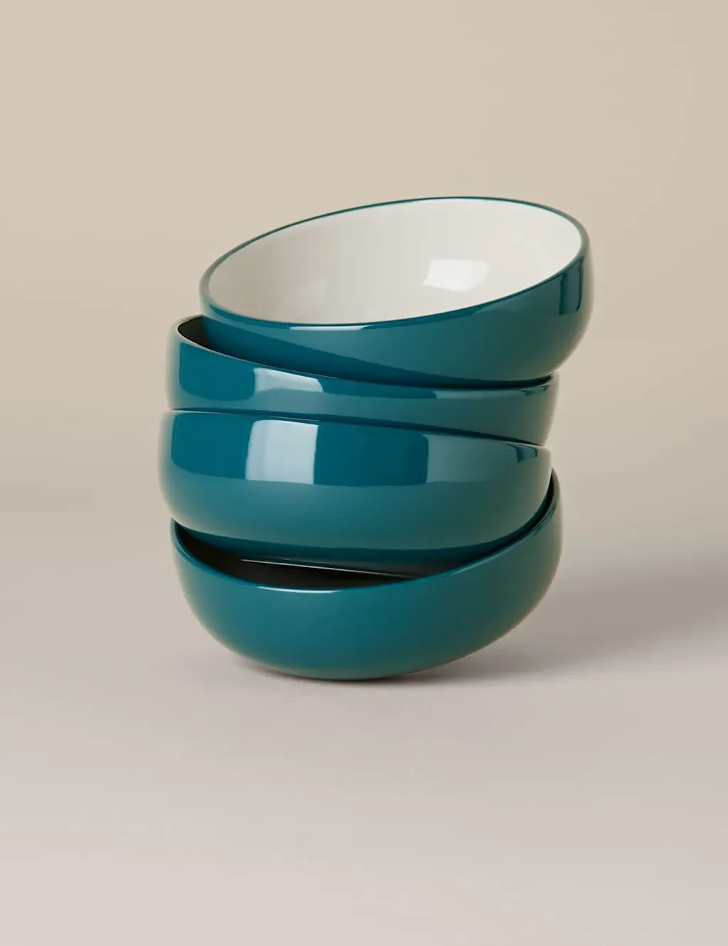 Tribeca Set of 4 Cereal Bowls - Teal, Stoneware product