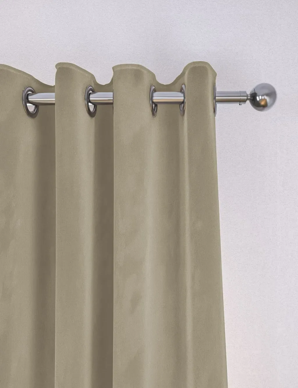 Velvet Eyelet Curtains - Champagne product