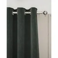 Velvet Eyelet Curtains - Mid Grey alternate view