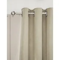 Velvet Eyelet Curtains - Neutral, Velvet alternate view