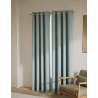 Velvet Eyelet Curtains - Seafoam alternate view