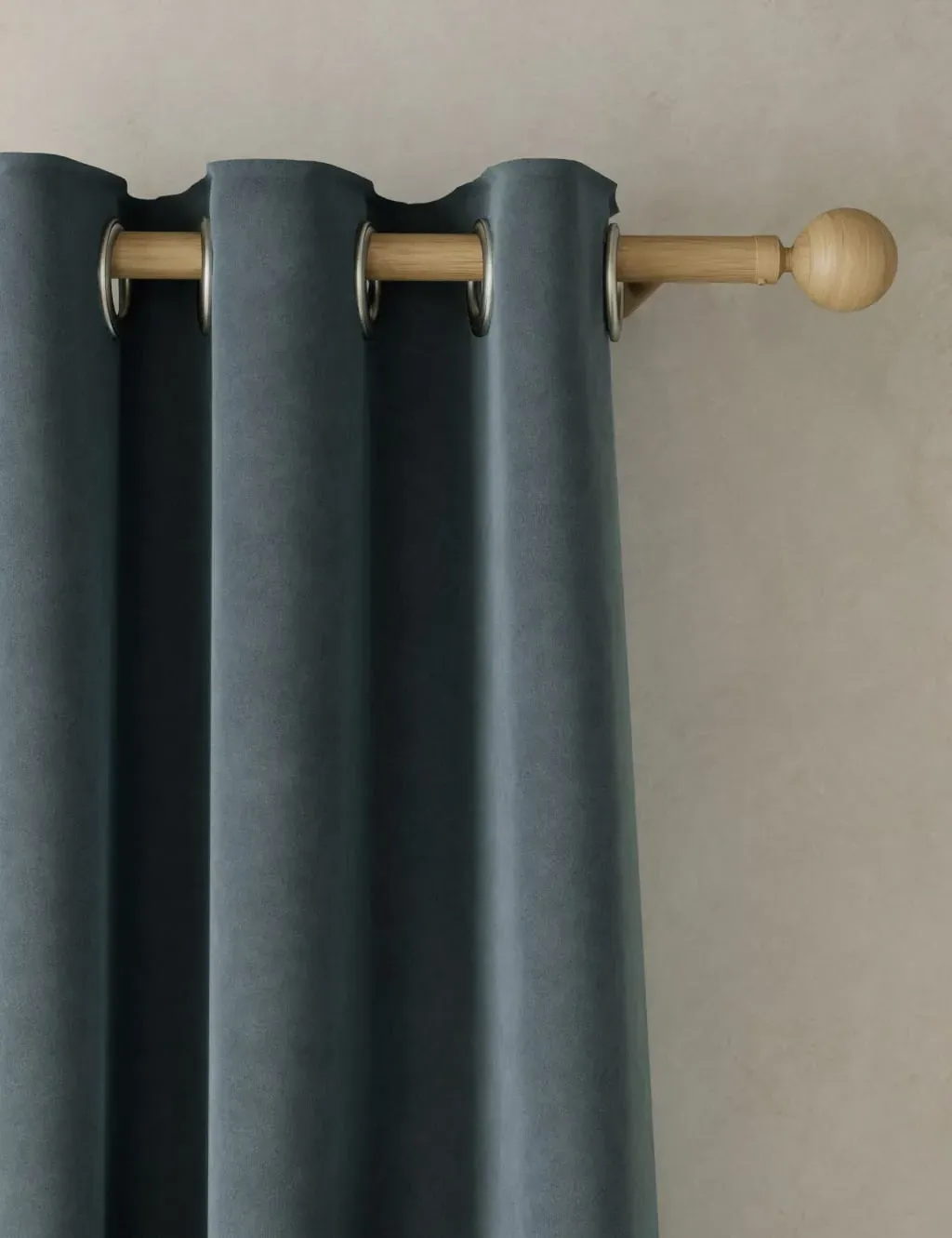Velvet Eyelet Curtains - Slate Blue product