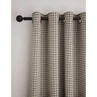 Velvet Geometric Eyelet Curtains - Neutral alternate view