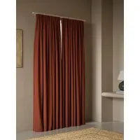 Velvet Pencil Pleat Curtains - Chestnut alternate view